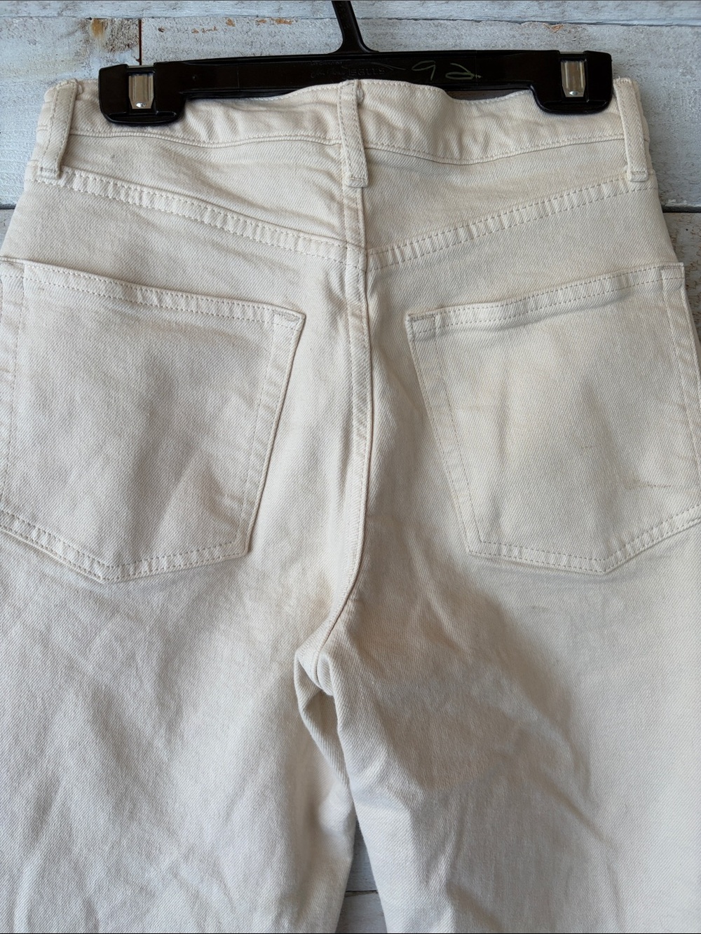 Buck Mason Natural Stretch Ridge Twill Rider High Rise Straight Jeans - Picture 5 of 7